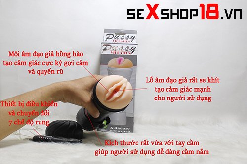 Âm đạo giả đèn pin Pussy Vibration 7 kiểu rung thủ dâm siêu sướng (AD98) 6 Âm đạo giả đèn pin Pussy Vibration chính hãng