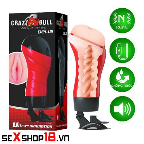 Âm đạo giả gắn tường có rung Crazy Bull Delia (AD45A) 7 Âm đạo giả gắn tường có rung Crazy Bull Delia có chức năng gì