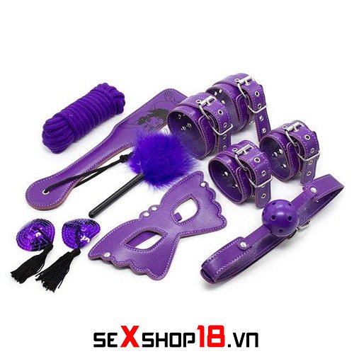 Bộ Đồ Chơi Phòng The 8 Món Màu Tím Quyến Rũ (BD03) 2 Bộ đồ chơi phòng the 8 món Màu Tím Quyến Rũ chính hãng