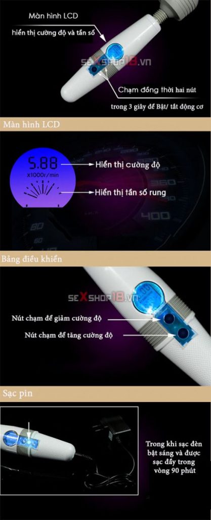 Chày rung mát xa điểm G Louge cực mạnh tùy chỉnh cảm ứng màn hình là sextoy cao cấp.