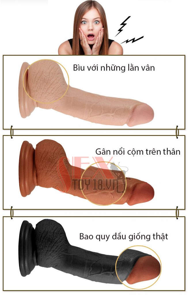 Dương vật silicon lovetoy real feel 7.5 DVRF10 đồ chơi tình dục giá rẻ cho nữ thủ dâm.