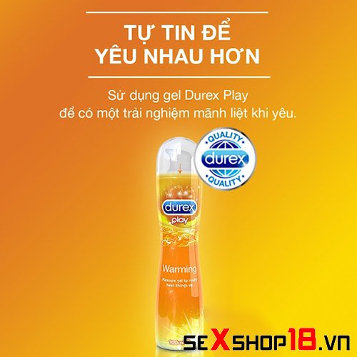 Gel bôi trơn Durex Warming 100ml hàng chính hãng (GA04) 2 Gel bôi trơn Durex Warming 100ml nơi bán uy tín
