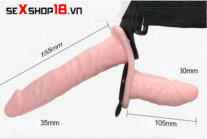 đồ chơi đồng tính dương vật dây đeo đôi có rung cho les-dv13 
