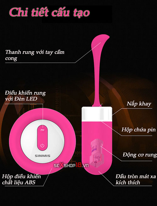 Trứng Rung Sinmis Fairy Điều Khiển Xa Đa Tần (DC54G) 11 84d52b48036de633bf7c