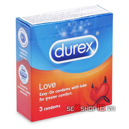 Bao Cao Su Durex Love - Kéo Dài Thời Gian (HỘP 3 CÁI) 4 bao cao su cao cap