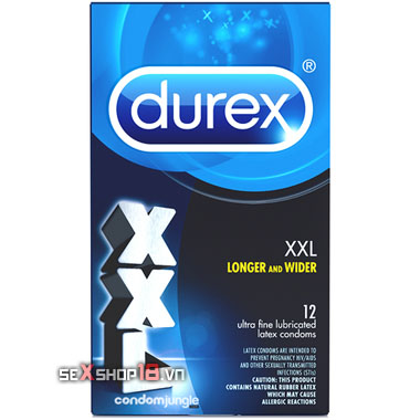 Bao Cao Su Durex Size Lớn XXL Hộp 12 (XXL1) 3 bao cao su durex size lon mua o dau
