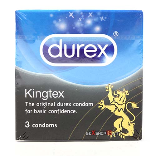 Bao cao su size nhỏ Durex Kingtex hộp 3 cái chính hãng 100% 2 Bao cao su size nhỏ Durex Kingtex mua ở đâu
