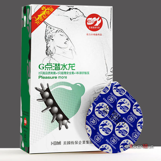 Bao Cao Su Gai Râu Bi Đầu Dương Vật (CD22A) 4 bao cao su gai rau bi