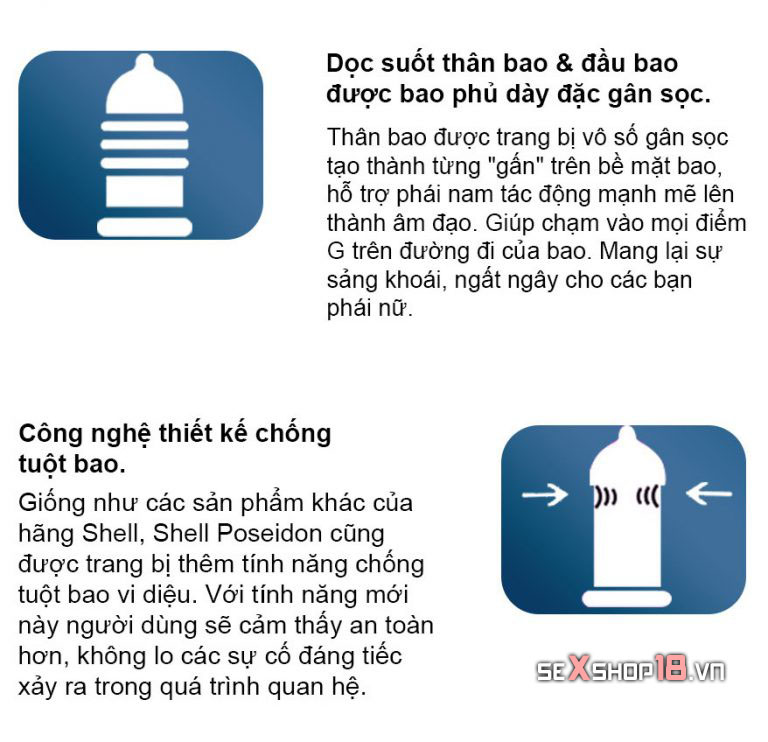 Bao Cao Su Shell Poseidon – Gân Sọc Bạc Hà Mát Lạnh 6 bdb07255dd60383e6171