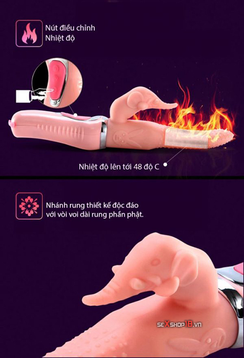 Dương Vật Sưởi Ấm Elephant Heating - Rung Ngoáy Sưởi Ấm (DV44D) 8 duong vat suoi am thu dam nu