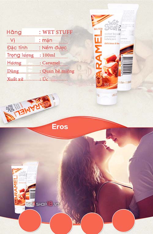 Caralem Wetstuff là loại gel bôi trơn đa năng có hương vị đặt biệt