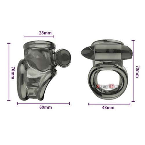 kích thước của khóa dương vật silicone