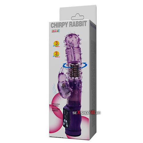Dương vật giả đa năng rung ngoáy cằm tay Chirpy Rabbit đầu gai (DV81) 7 shop ban duong vat gia da nang Chirpy Rabbit