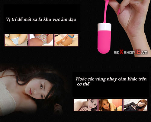 Trứng Rung Sinmis Fairy Điều Khiển Xa Đa Tần (DC54G) 8 trung rung ban o dau