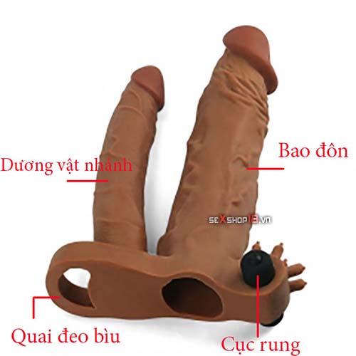 bao đôn 2 nhánh Lovetoy giúp chơi hậu môn dễ dàng