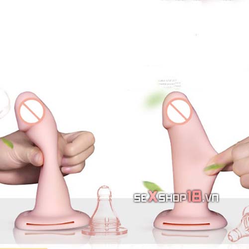 Dương Vật Dây Đeo Rỗng Ruột Mềm Mịn Size Nhỏ Cho Quý Ông (G65L) 5 duong vat day deo rong ruong gia re