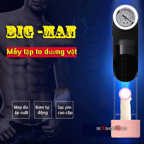 Máy tập dương vật to dài Big-Man cao cấp (G69T) 3 Máy tập dương vật to dài Big Man giá bao nhiêu