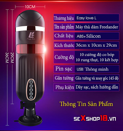 Máy Thủ Dâm Tự Động FreeLander - Liếm Co Bóp (PU36K) 9 Máy thủ dâm tự động Freelander mua ở tại tphcm