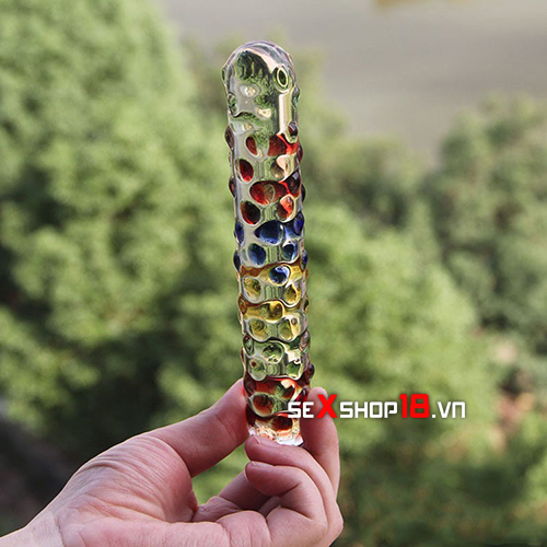 Dương Vật Pha Lê Bi Nổi 4 Màu – Dương Vật Thủy Tinh Cao Cấp (P52X) 3 dương vật pha lê bi nổi 4 màu