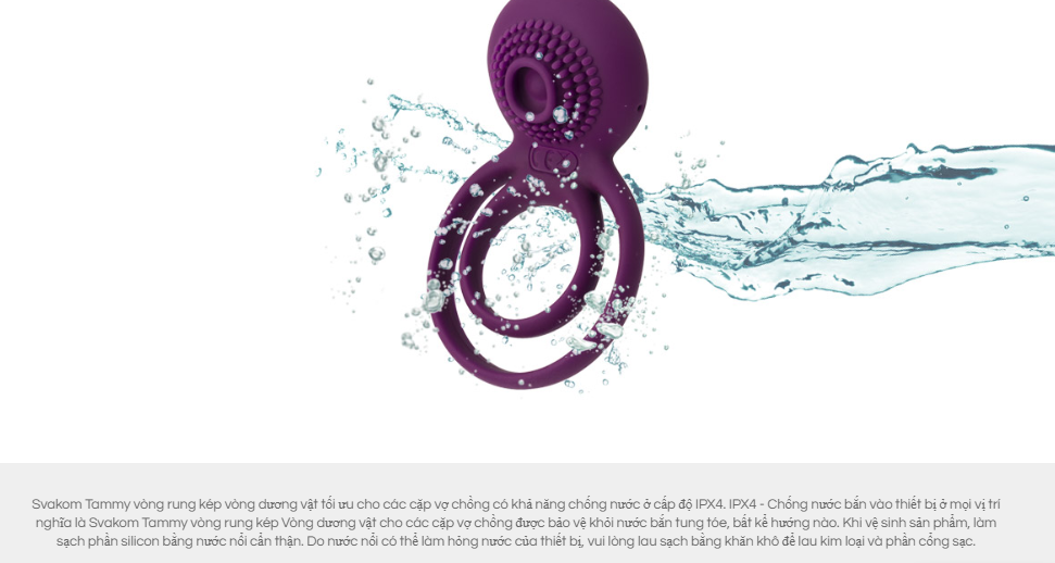 Vòng đeo dương vật cao cấp Svakom Tammy 5 chế độ rung (G90J) 5 Vòng đeo dương vật cao cấp Svakom Tammy tại tphcm