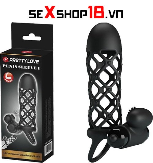 Bao đôn dên lưới đeo rung Prettylove Sleeve 1 (BD07B) 7 Bao đôn dên lưới đeo rung Prettylove Sleeve 1 BD07B sextoy giá rẻ tại tphcm