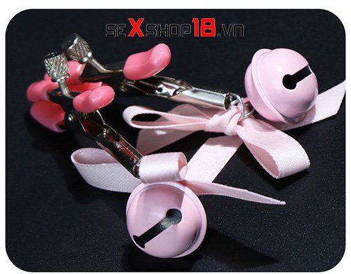 Bộ kẹp vú kèm chuông đính nơ dễ thương (BZ09E) 11 Bộ kẹp vú kèm chuông đính nơ dễ thương giá rẻ tại hcm