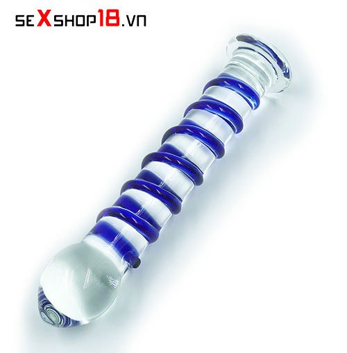 Dương vật giả thủy tinh có vân xoắn (DV52T) 2 Dương vật giả thủy tinh có vân xoắn mua ở đâu