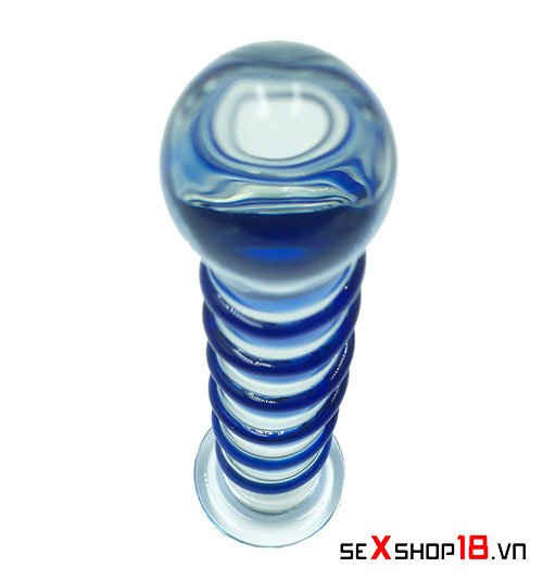 Dương vật giả thủy tinh có vân xoắn (DV52T) 5 Dương vật giả thủy tinh có vân xoắn chính hãng