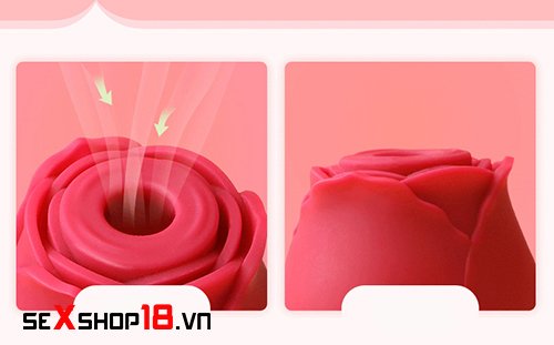 Máy rung liếm âm vật hình hoa hồng OMYSKY có chức năng bú mút