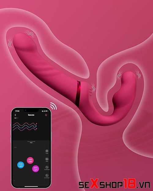 Dương vật giả 2 đầu cho les Lovense Lapis điều khiển từ xa qua app