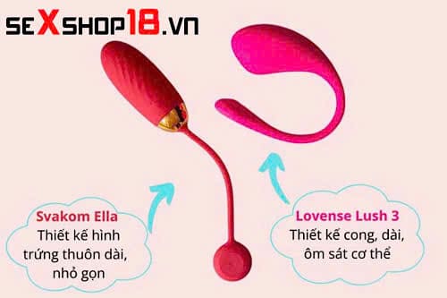 So sánh trứng rung Lovense và Svakom - Nên chọn hãng nào? 3 so sánh trứng rung Lovense và Svakom về thiết kế