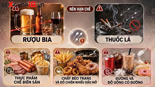 Ăn gì để có nhiều tinh trùng? Top thực phẩm bổ tinh cho nam 5 nên hạn chế uống và ăn gì để có nhiều tinh trùng