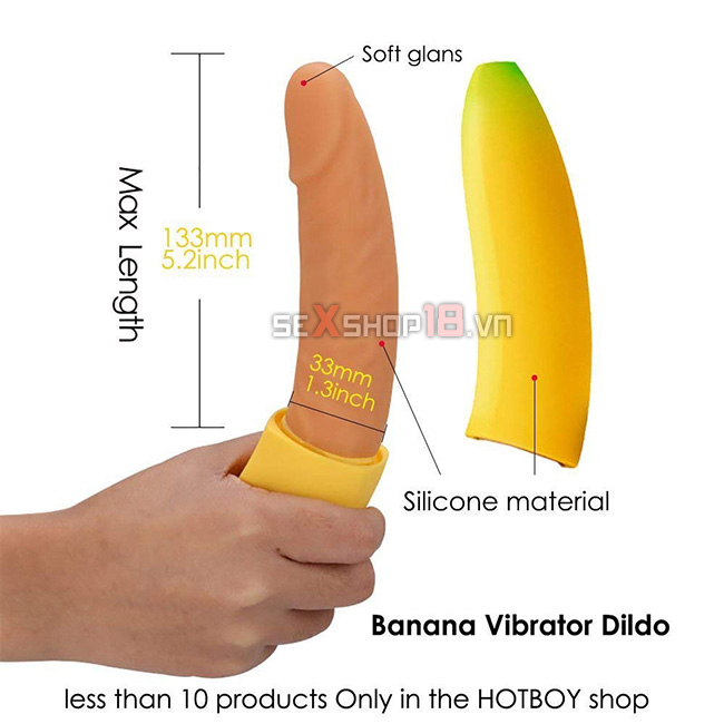 Dương vật giả silicone cao cấp Moylan Banana có kích thước vừa phải.