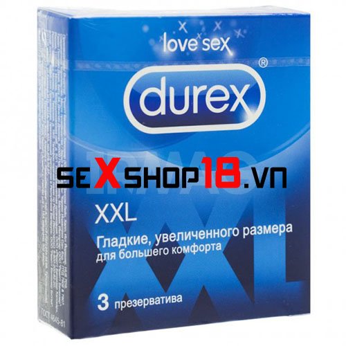 Bao cao su size lớn Durex XXL (XXL3) mua ở đâu uy tín chất lượng