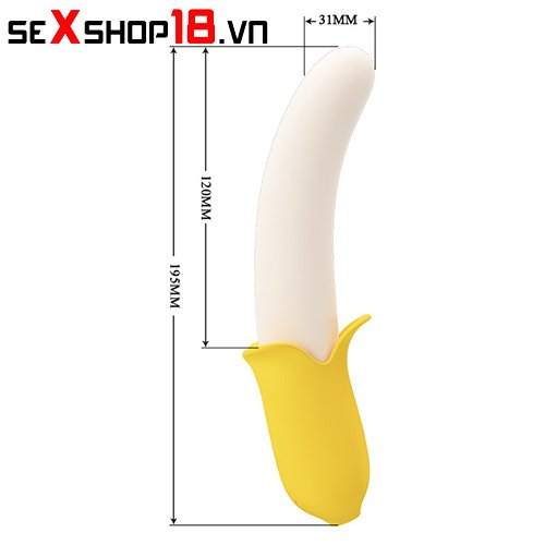 Kích thước của Dương vật giả hình quả chuối Banana Geek
