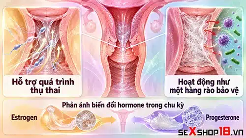 Chất nhầy cổ tử cung là gì? Thay đổi thế nào theo chu kỳ? 3 vai trò của chất nhầy cổ tử cung là gì