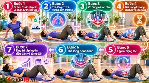 Bài tập Kegel cho nam và nữ: 7 bước tập cơ bản đúng kỹ thuật 4 Cách thực hành bài tập Kegel cho nam và nữ