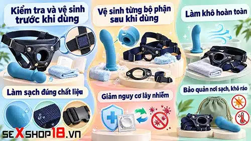 Strap on là gì? Phân loại, cách chọn và sử dụng an toàn 5 cách vệ sinh và bảo quản strap on là gì