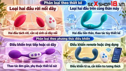 Trứng rung 2 đầu là gì? Cách dùng cho cá nhân và cặp đôi 2 phân loại trứng rung 2 đầu là gì