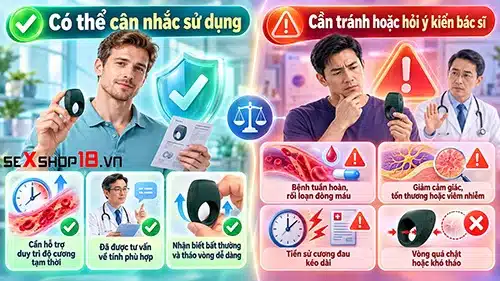 Vòng chống xuất tinh sớm có tác dụng không? Cách dùng đúng 3 Vòng chống xuất tinh sớm có tác dụng không và đối tượng phù hợp